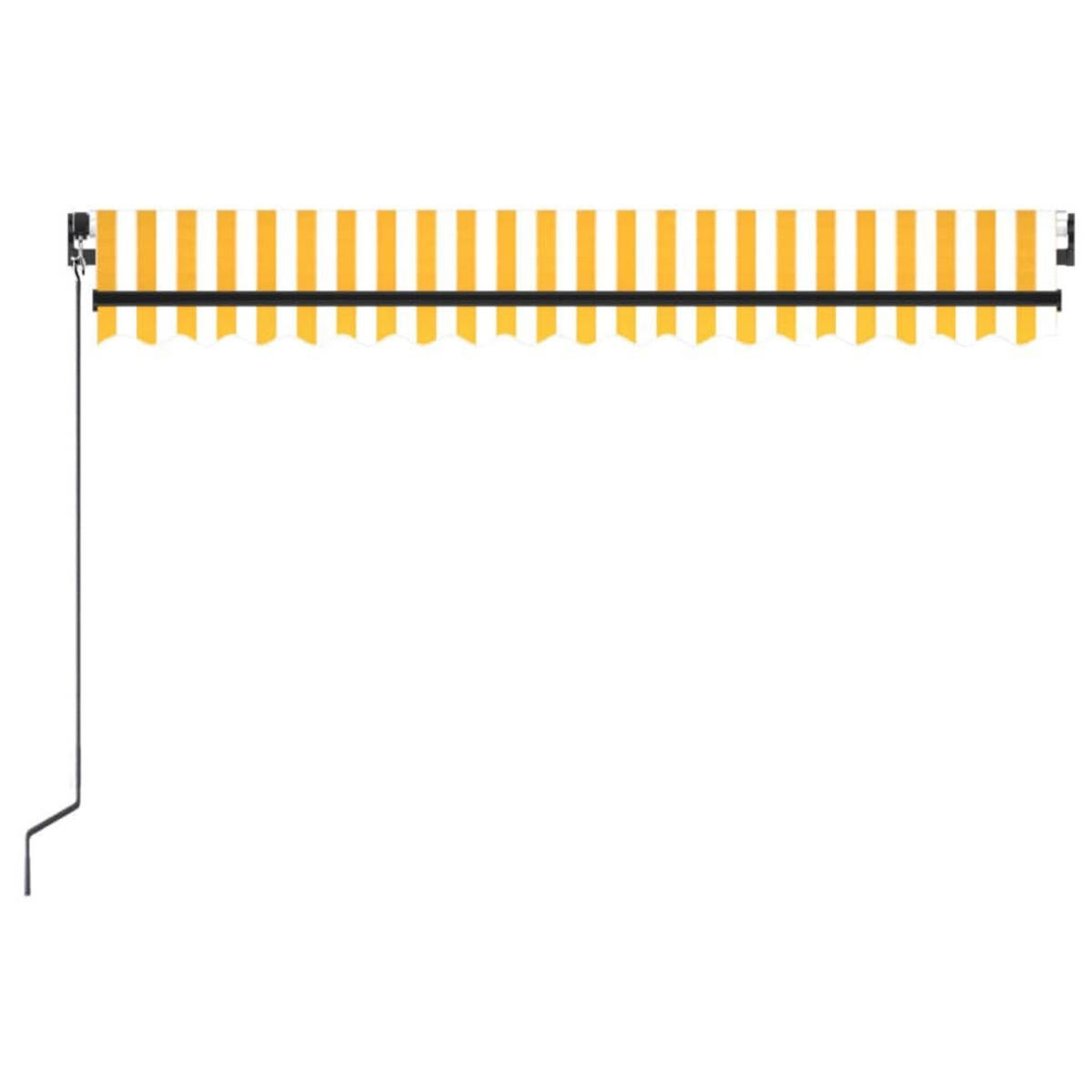 MARKISE Manuell Einziehbar 400x350 cm Gelb und Weiß - Gelb, Metall (400/1/400cm) - furnicato