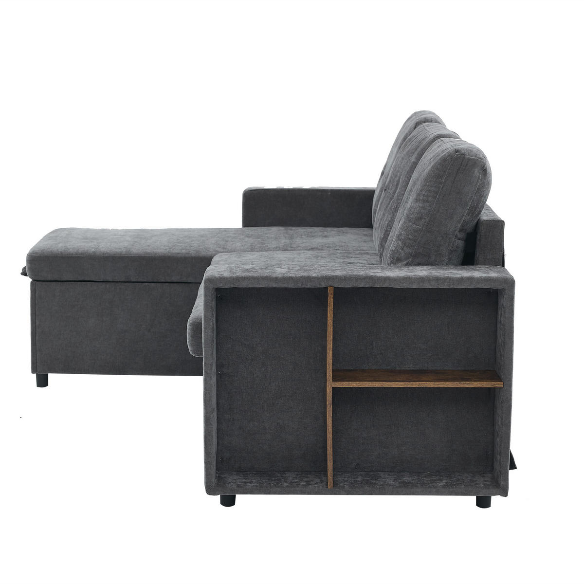 ECKSOFA 202/136/85 cm Grau mit Stauraum - Grau, Textil (202/136cm) - Oxeza