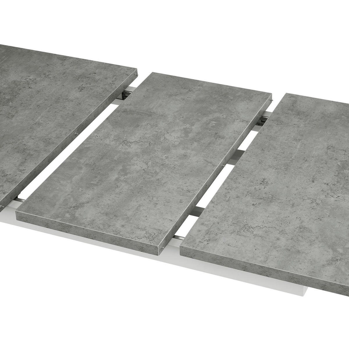ESSTISCH SVEN 120-160/80/76 cm Beton - Anthrazit, Holz (80/120/76cm) - B&D Home