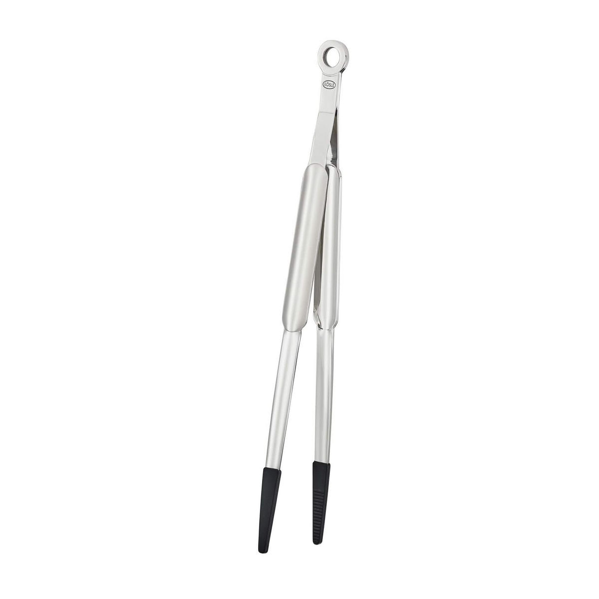 SERVIERPINZETTE Küchenzange Rund - Edelstahl / Silikon - 32 cm - Silberfarben, Metall (32cm)
