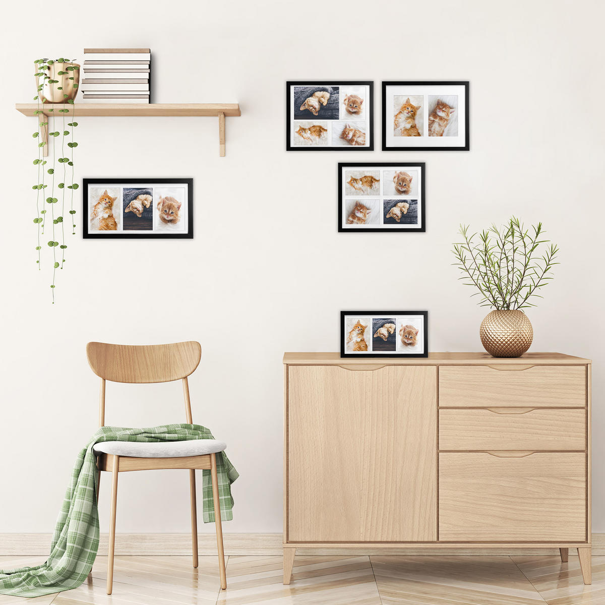 BILDERRAHMEN Galeria 13x18cm Schwarz - Schwarz, Holzwerkstoff (25/2/52cm) - BoMoe