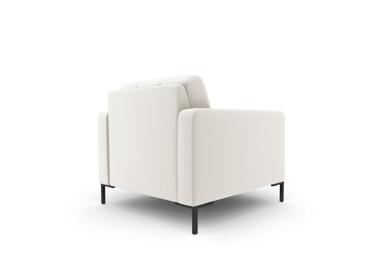 SESSEL Mamaia aus strukturiertem Stoff leichtes beige - Creme, Textil (92/75/87cm) - Micadoni