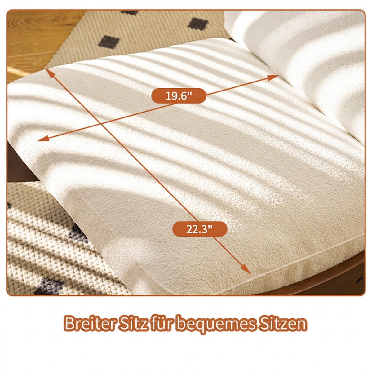 SCHAUKELSTUHL 2-teiliges Set Weiß Cord - Weiß, Textil (61.5/71.9/90cm) - Oxeza