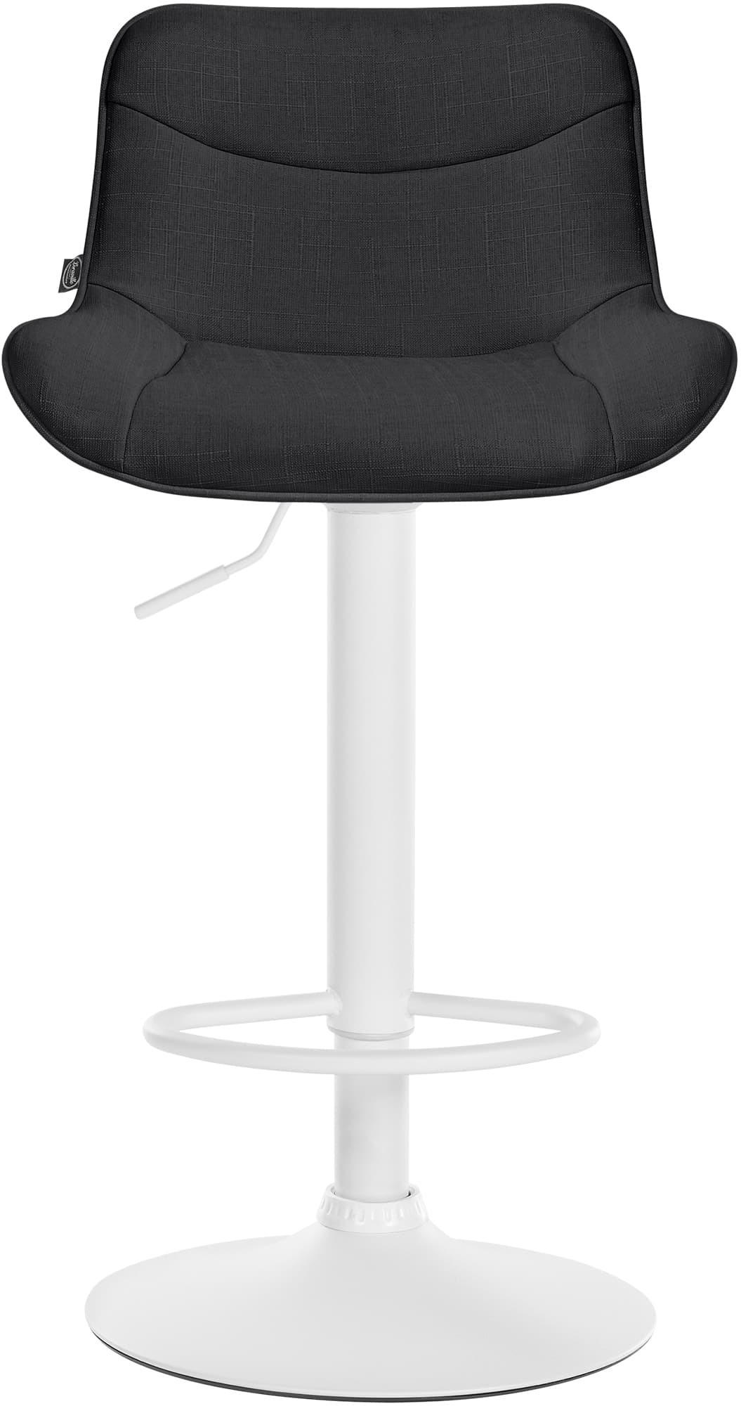 BARHOCKER Stoff schwarz - Schwarz/Weiß, Textil/Metall (49/85/51cm) - CLP