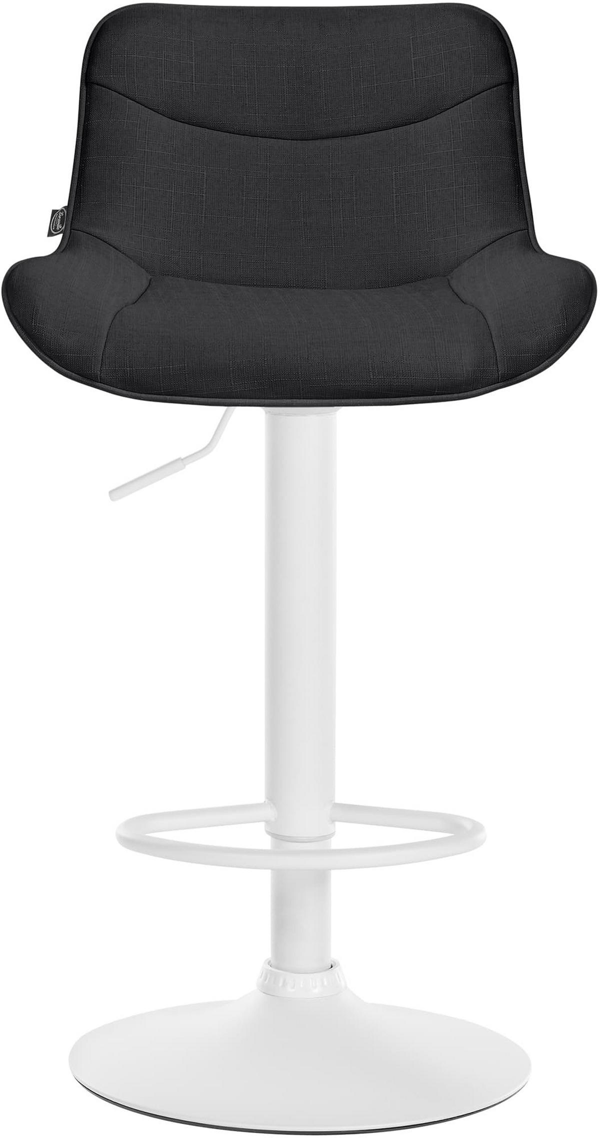 BARHOCKER Stoff schwarz - Schwarz/Weiß, Textil/Metall (49/85/51cm) - CLP