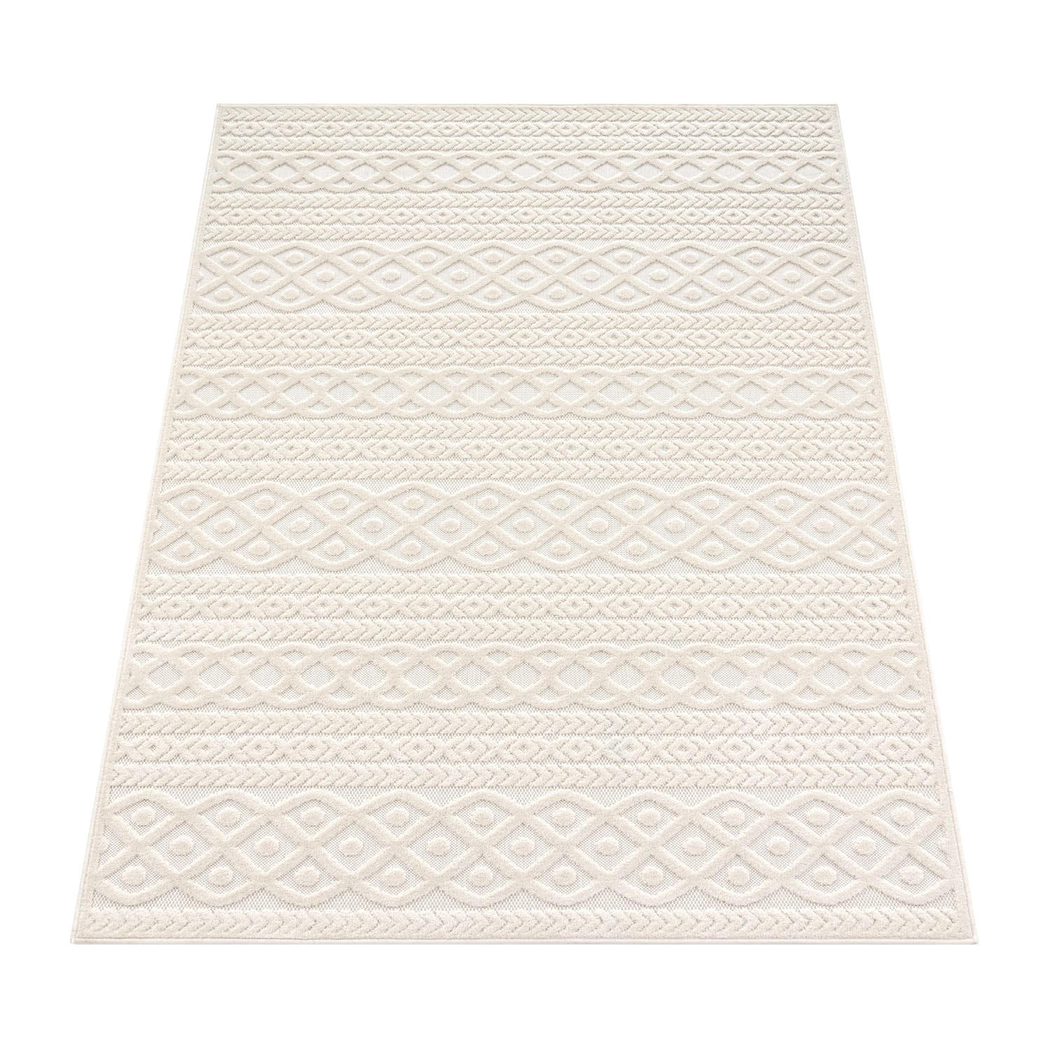 Paco Home Outdoorteppich Creme 200x200 cm