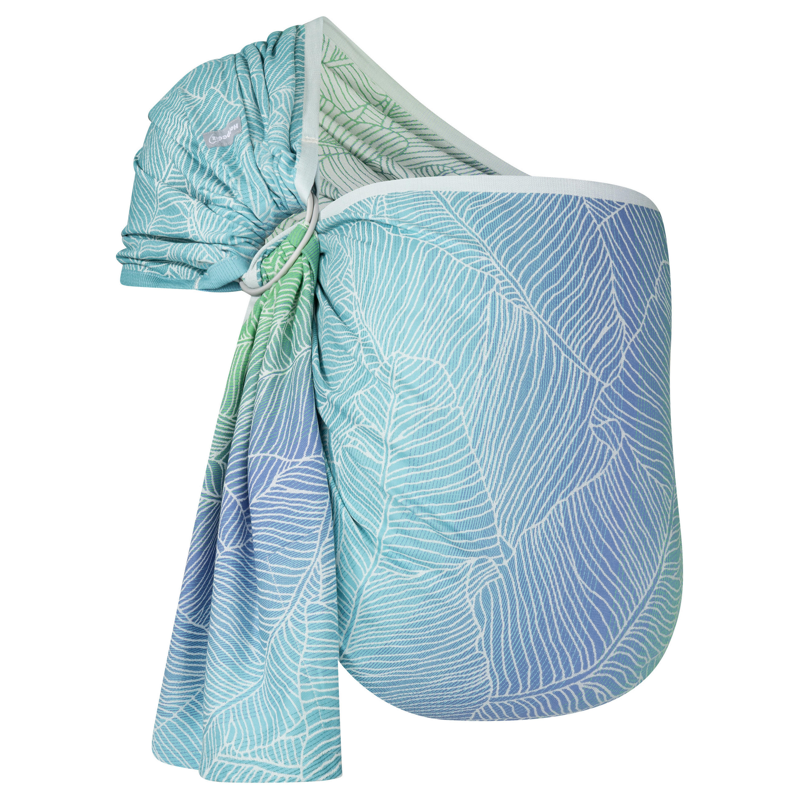Hoppediz Babytragetuch Blau, Türkis, Grün, Creme 70x0.1x200 cm