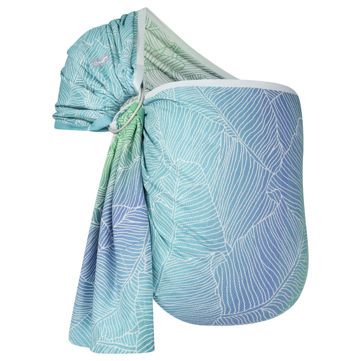 BABYTRAGETUCH Ring-Sling kbA - Türkis/Blau, Textil (70/0.1/200cm) - Hoppediz