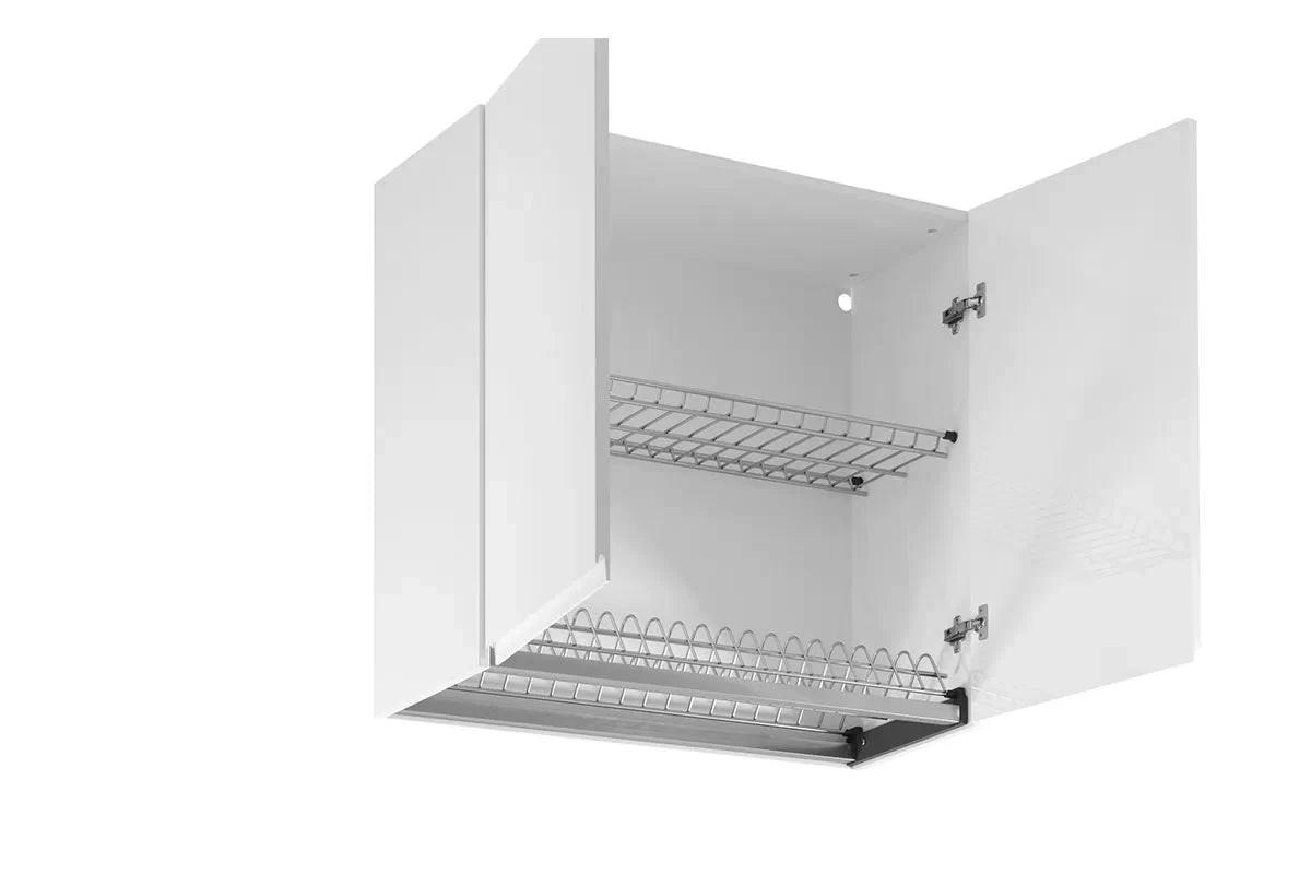 HÄNGESCHRANK – 80 cm – G80C – Velmora – Weiß / Weiß Hochglanz - Weiß Hochglanz, Holzwerkstoff (80/72/32cm) - ROYAL24_MARKT