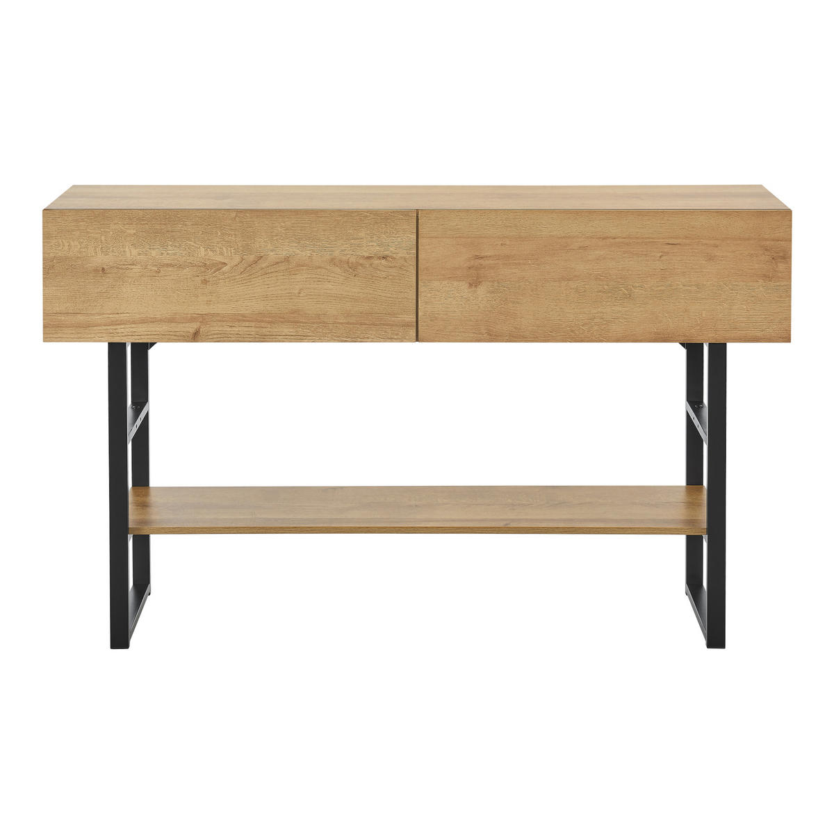 KONSOLENTISCH Varberg - Eichefarben, Holzwerkstoff/Metall (30/120/75cm) - [en.casa]