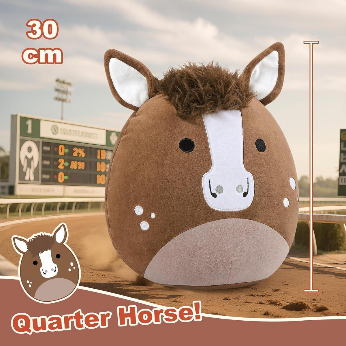 PLÜSCHTIER Pferd Braun 30cm - Braun, Textil (30/30cm)