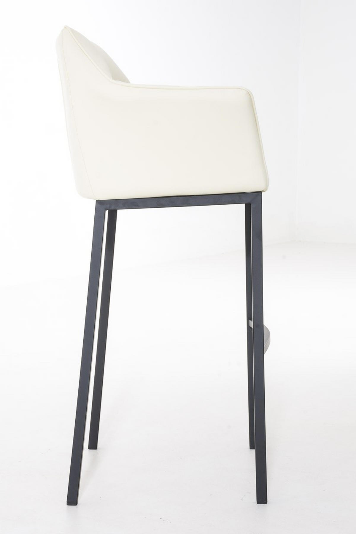BARHOCKER Damaso 110x64x48 cm creme - Creme, Leder (64/110/48cm) - furnicato