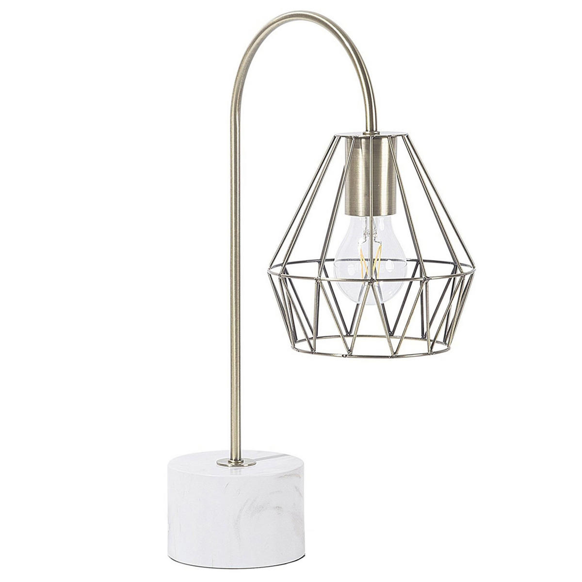 TISCHLAMPE Mooni 35/13/50 cm - Messingfarben, Metall (35/13/50cm) - Beliani