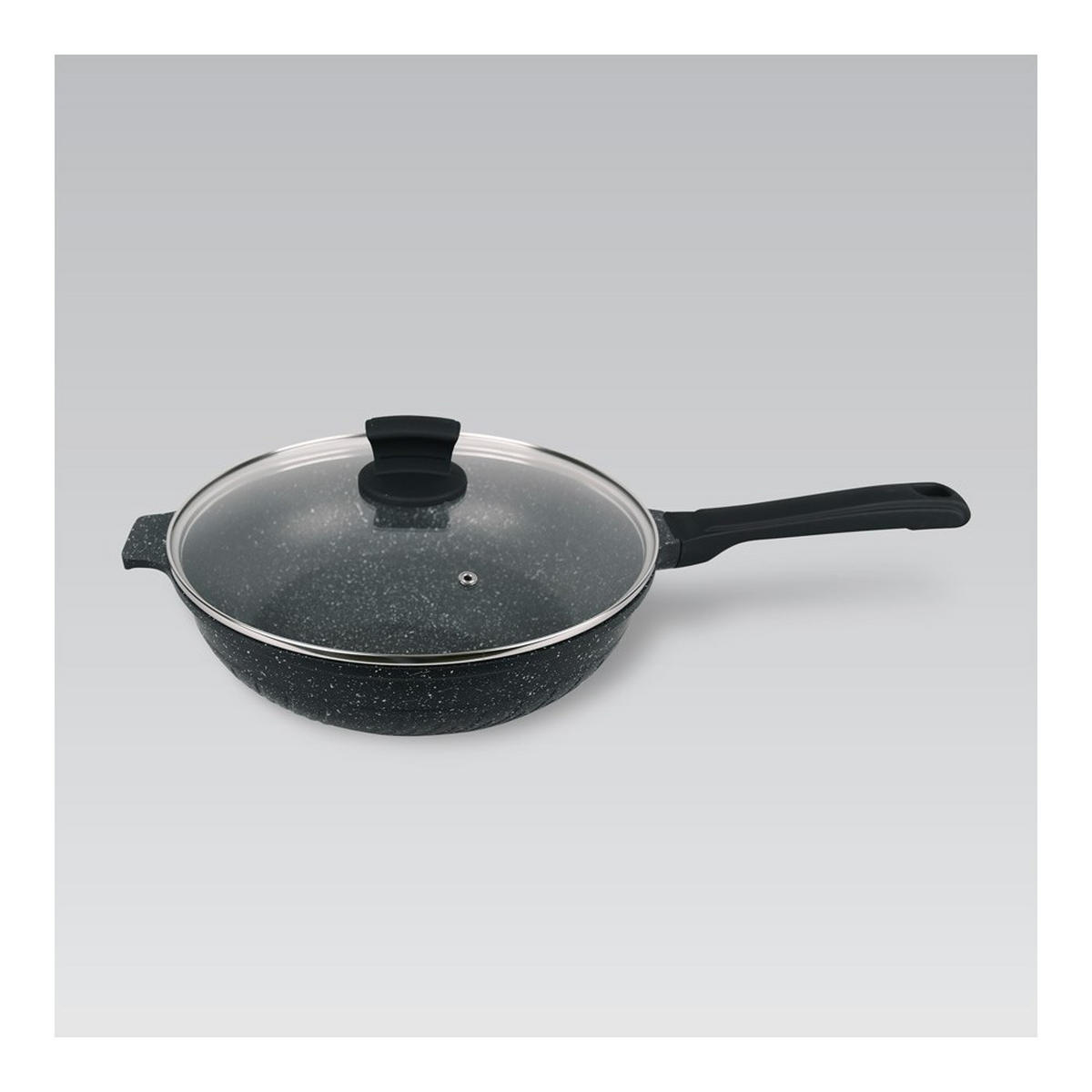 PFANNE Schwarz 47/28/8 cm MR122628 - Schwarz, Metall (28cm) - Maestro 