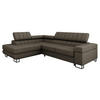 ECKSOFA Laris Premium, Seite: Links - Dunkelbraun/Schwarz, Holz/Textil (271/203cm) - MIRJAN24