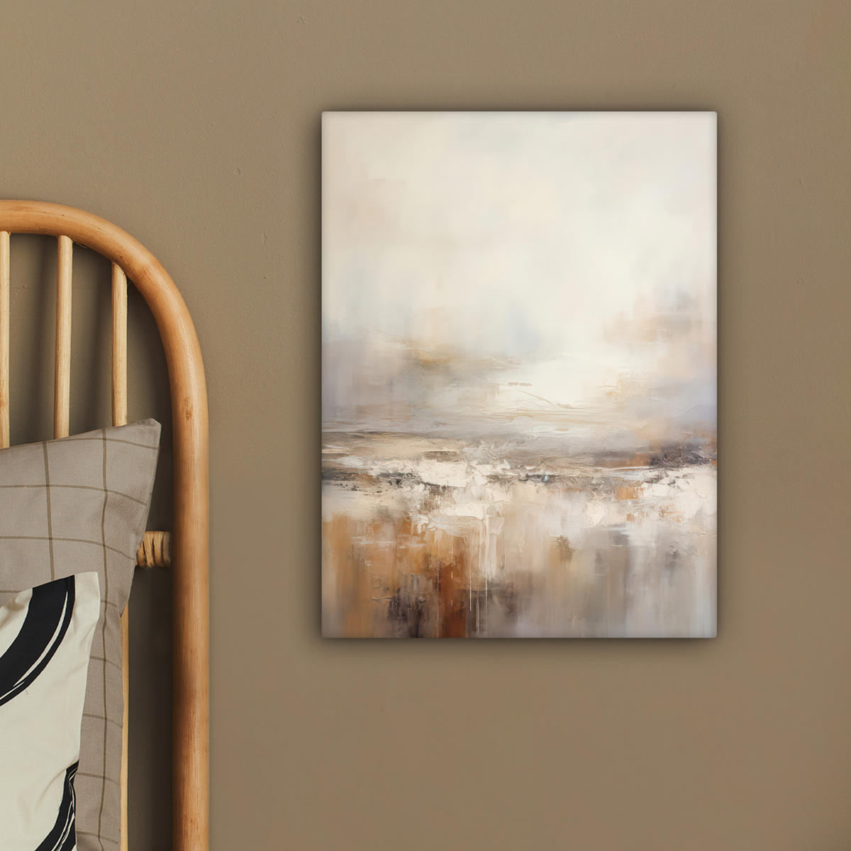 LEINWANDBILD - Kunst - Industriell - Grau - Braun - Abstrakt - 30x40 - Bilder - Sandfarben, Textil (30/40cm) - MuchoWow