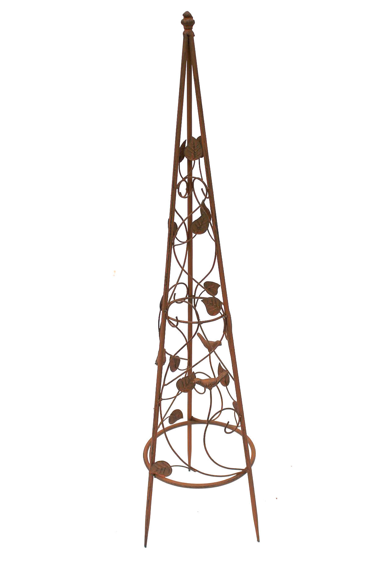 RANKHILFE Pyramide 082547 S aus Metall 95 cm - Braun, Metall (22/95/22cm) - DanDiBo