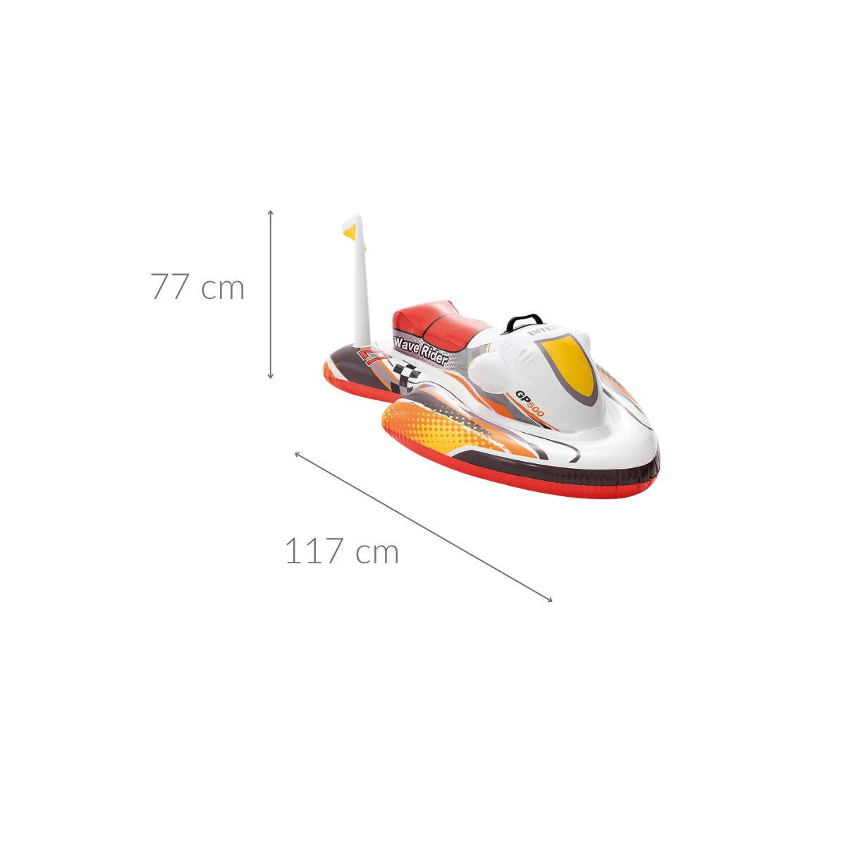 WASSERSCOOTER Aufblasbar zum Schwimmen - Multicolor, Kunststoff (117/30/77cm)