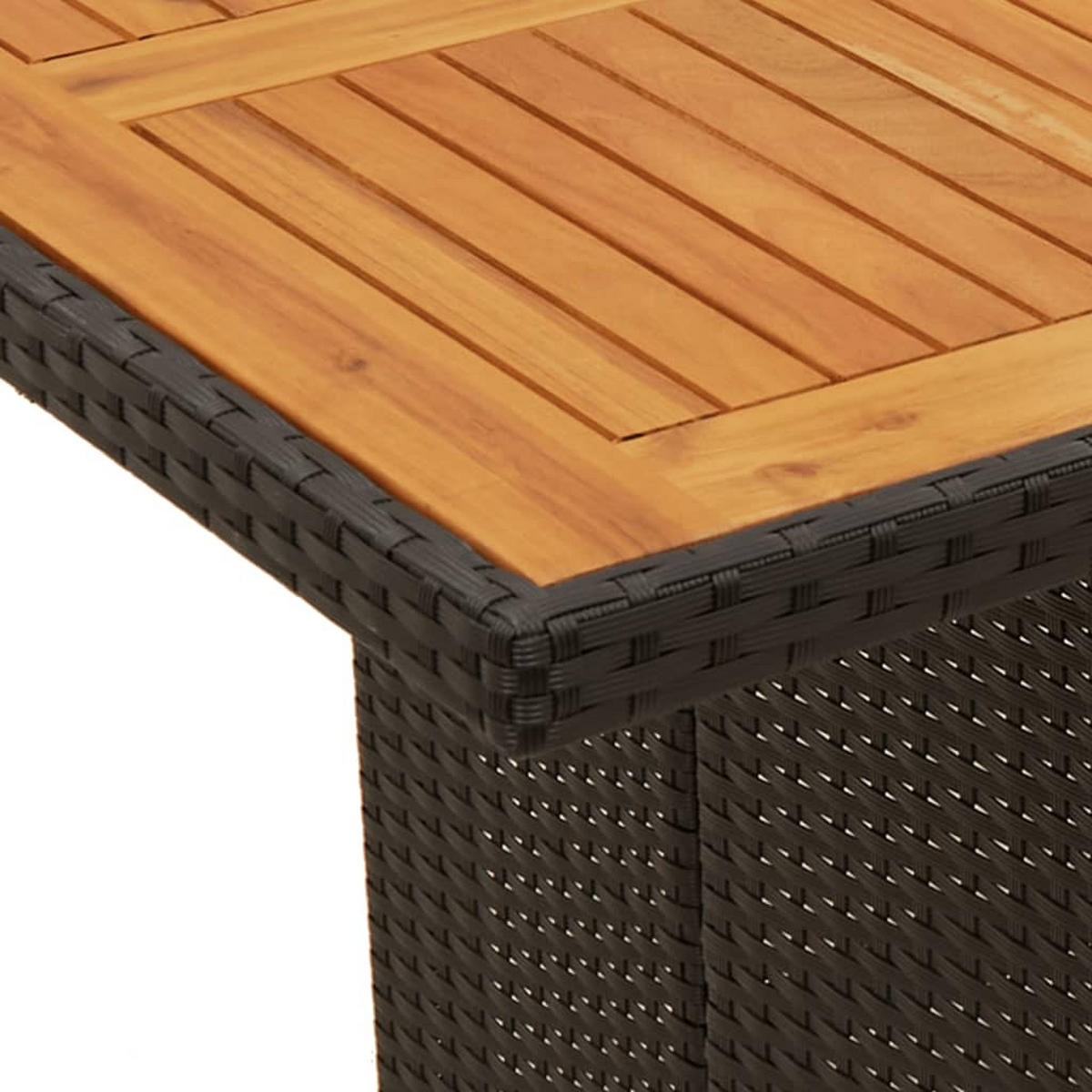 GARTEN-ESSGRUPPE 9Er Set Mit Kissen Schwarz Poly Rattan - Schwarz, Kunststoff - vidaXL