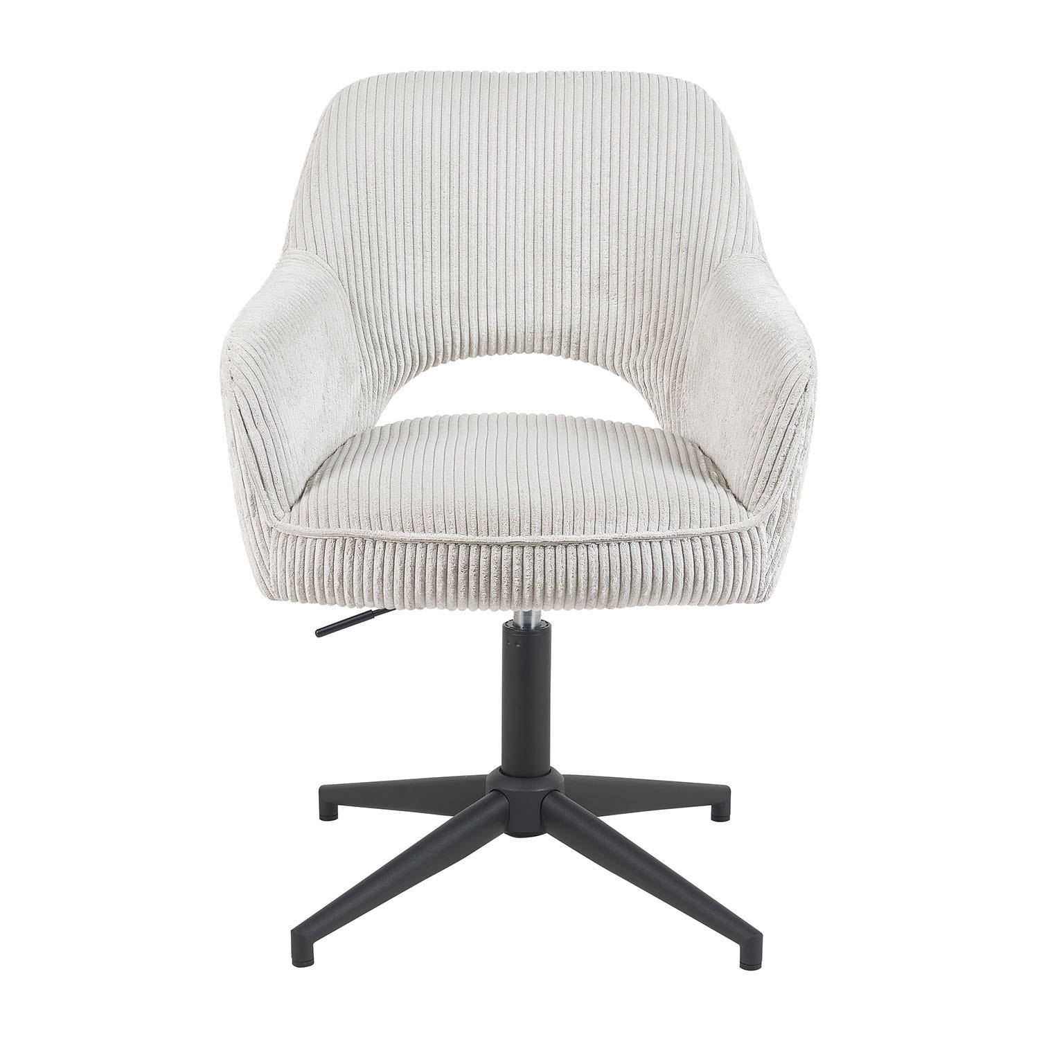 BÜROSTUHL Mika-Bryn - Hellgrau/Schwarz, Textil/Metall (60/84/65cm) - DUBI Möbel