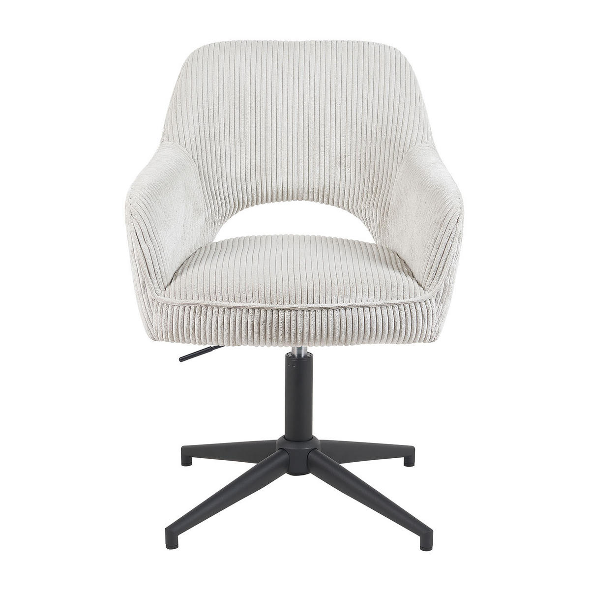 BÜROSTUHL Mika-Bryn - Hellgrau/Schwarz, Textil/Metall (60/84/65cm) - DUBI Möbel
