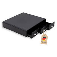 KAFFEE KAPSELHALTER kompatibel mit Nesspresso (48 Stück) oder K-Cup (36 Stück) - Schwarz, Kunststoff (32.6/6.4/34.2cm) - Intirilife