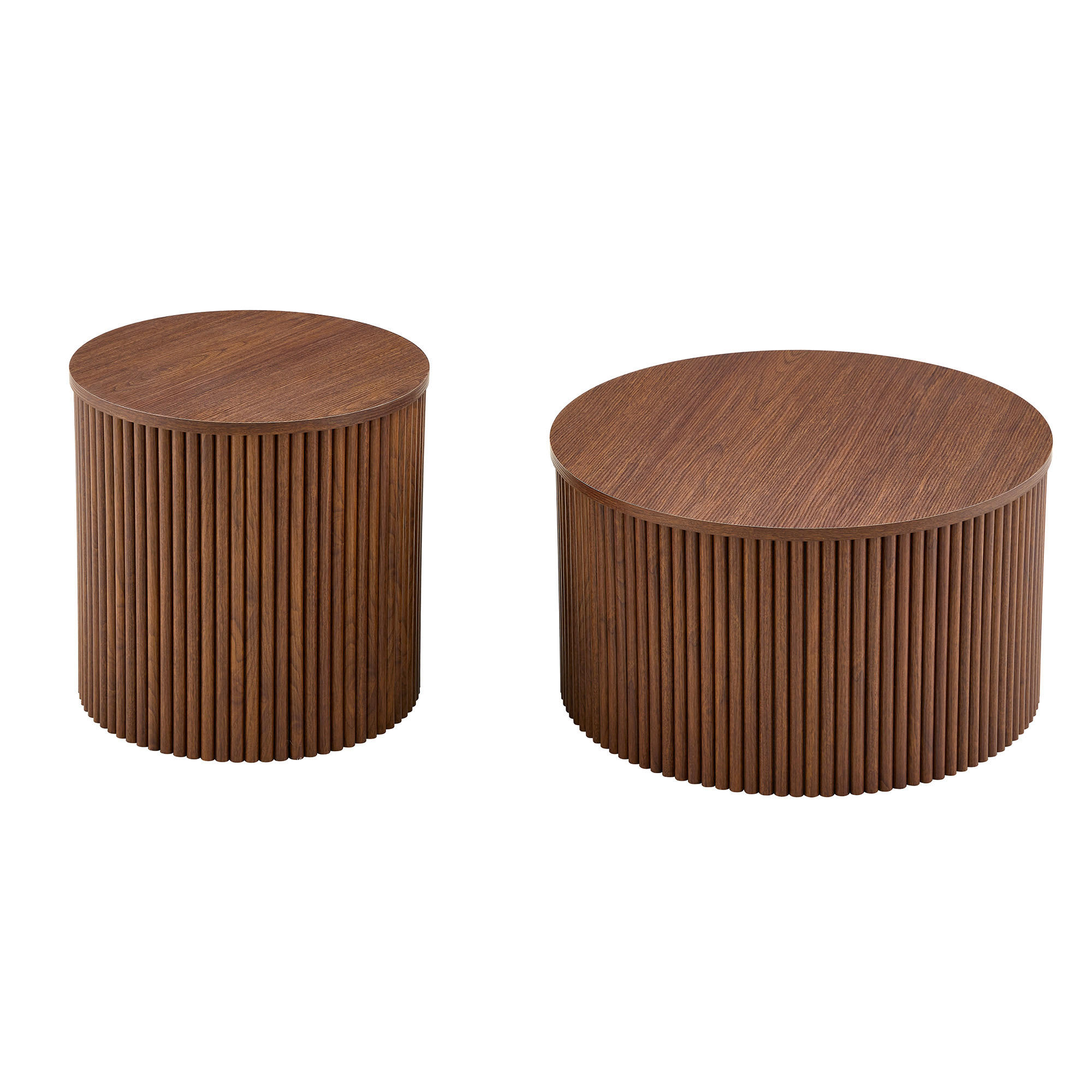 ComfortXL Couchtisch-Set Walnuss 65x40x65 cm