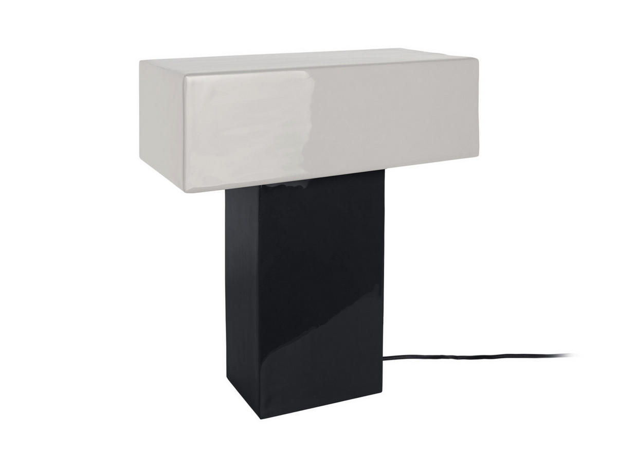 TISCHLAMPE Grato Recto Schwarz 32/15/35 cm - Schwarz, Metall (32/15/35cm) - Leitmotiv