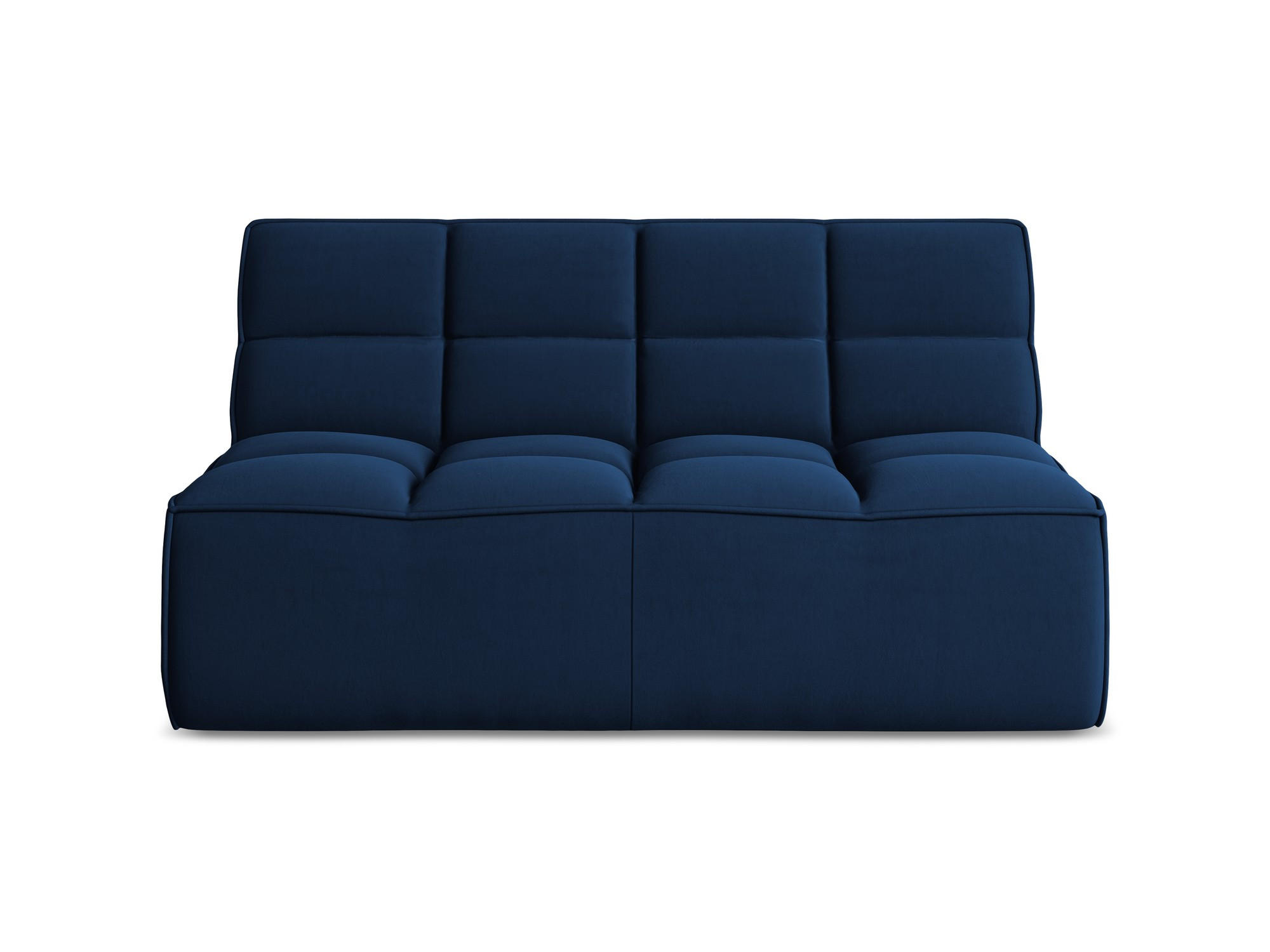2-SITZER-SOFA Samt Stoff Blau - Blau/Schwarz, Kunststoff/Textil (160/75/93cm) - Makamii