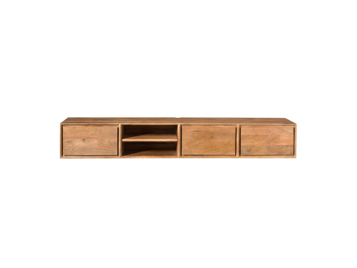 LOWBOARD Amoria Mangoholz 200 cm / 35 cm Natur - Naturfarben, Holz (200/30/35cm) - Villa Möbel