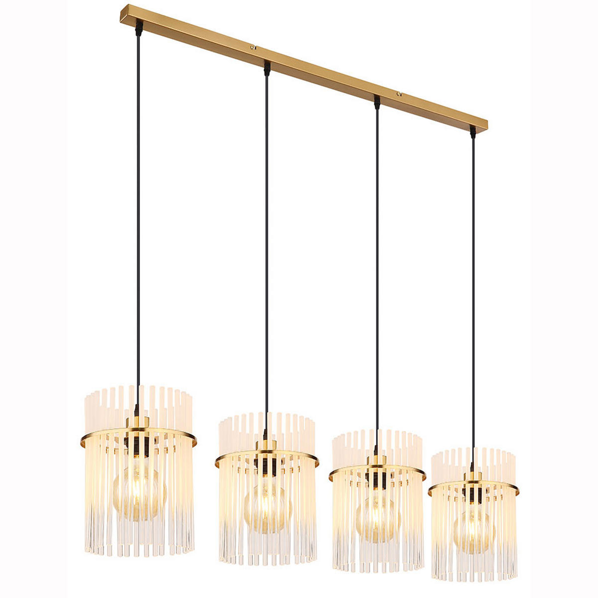 HÄNGELEUCHTE Metall Glas Gold - Goldfarben, Glas (110/20/140cm) - Globo Lighting