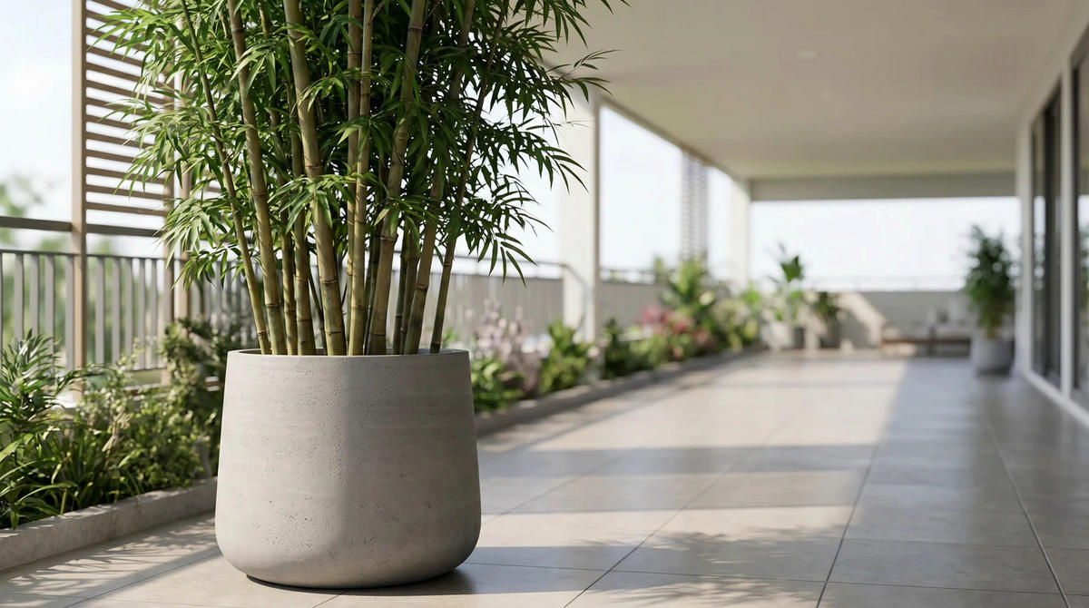 PFLANZTOPF Kiesel grau | 44X37 - Grau, Kunststoff (37cm) - aplanta