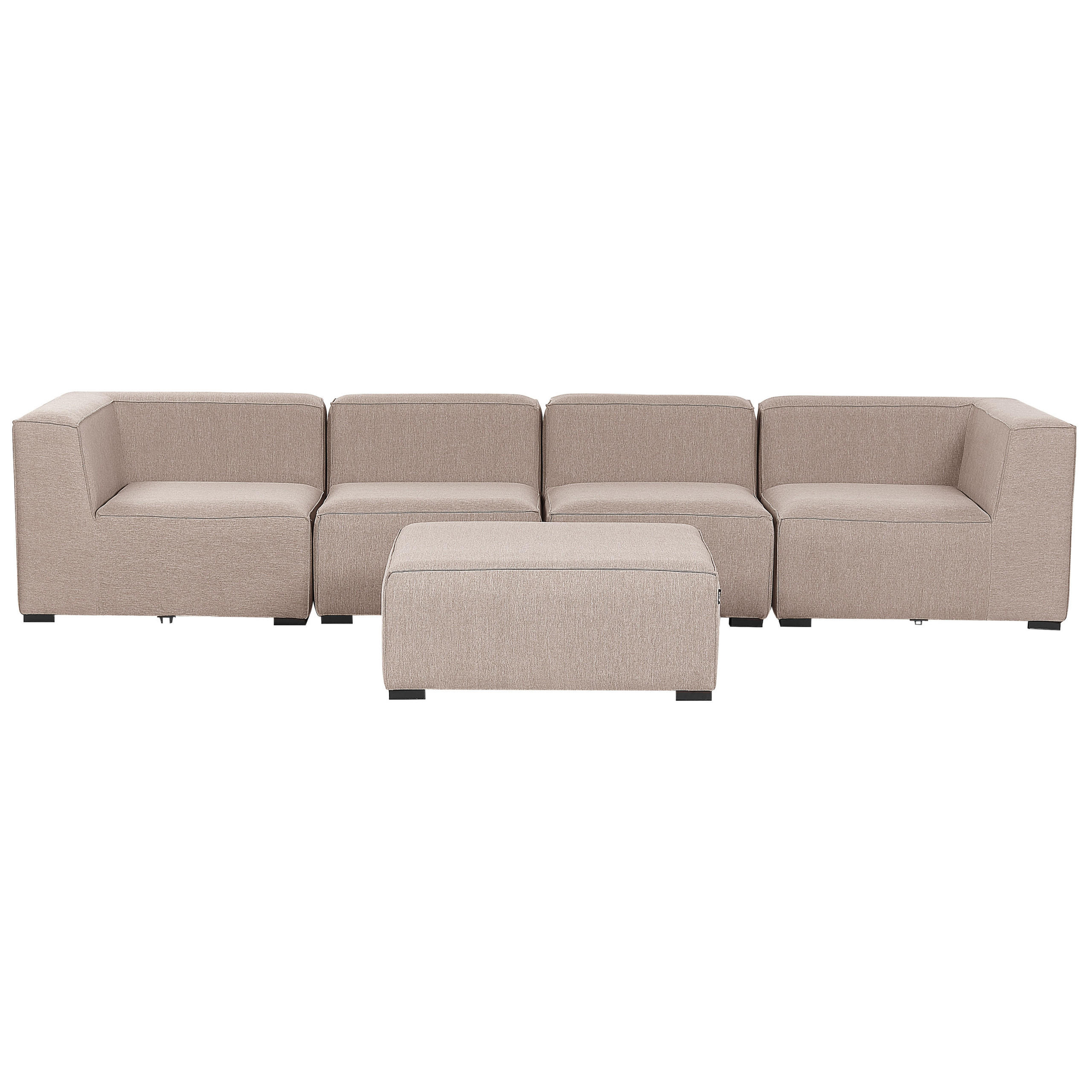 LOUNGE SET 4-Sitzer beige modular Arezzo - Beige, Textil - Beliani