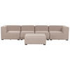 LOUNGE SET 4-Sitzer beige modular Arezzo - Beige, Textil - Beliani