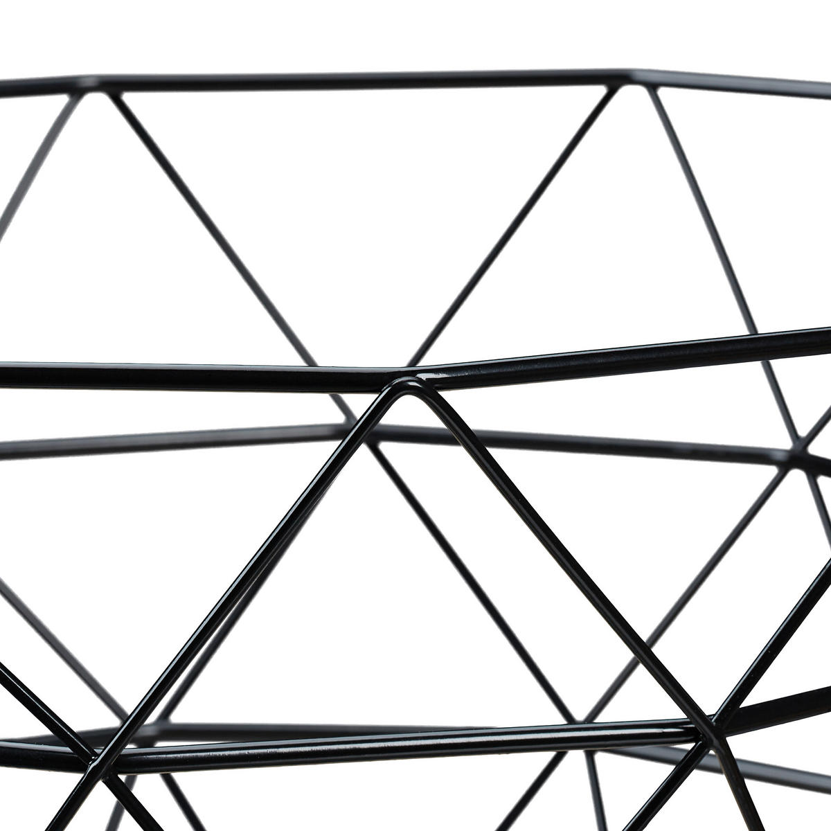 OBSTKORB - Schwarz, Holzwerkstoff/Metall (14.5cm) - Relaxdays