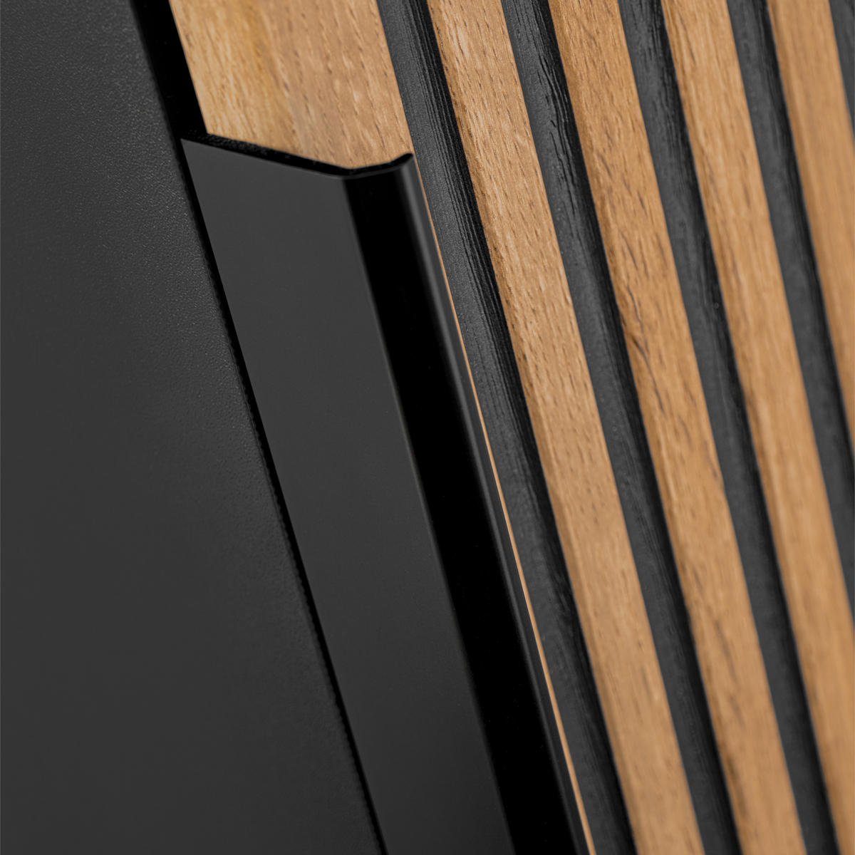 HÄNGESCHRANK TILO SZK2 Profilierte Fronten Schwarz Eiche - Eichefarben, Holzwerkstoff (35/140/25cm) - Komodee