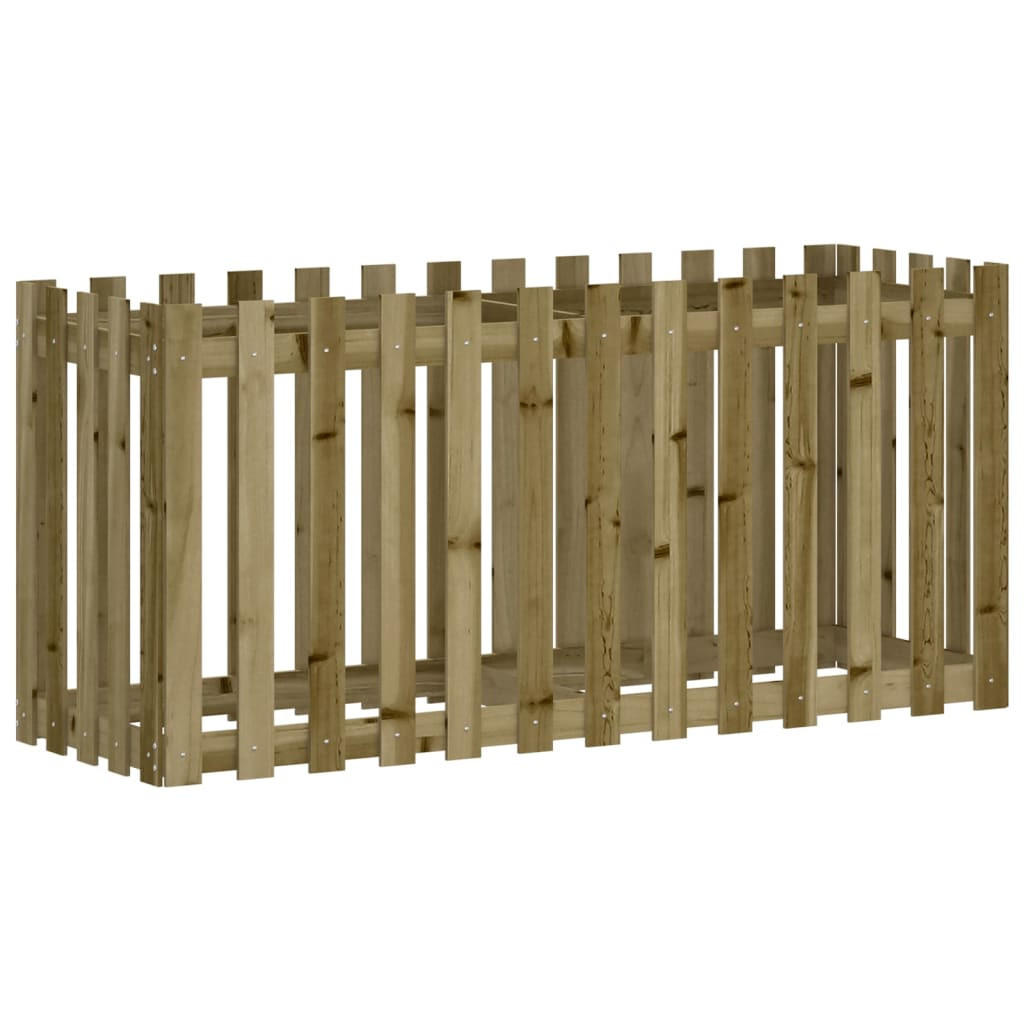 HOCHBEET Lattenzaun-Design 150x50x70 cm Kiefernholz Imprägniert - Braun, Holz (150/70/50cm) - furnicato