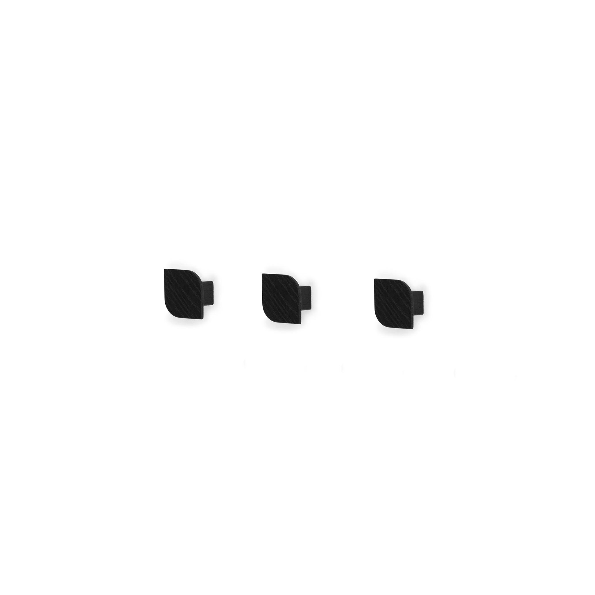 HAKEN Cielo 3er-Set - Schwarz, Holz (5/5/3.4cm) - Woodendot