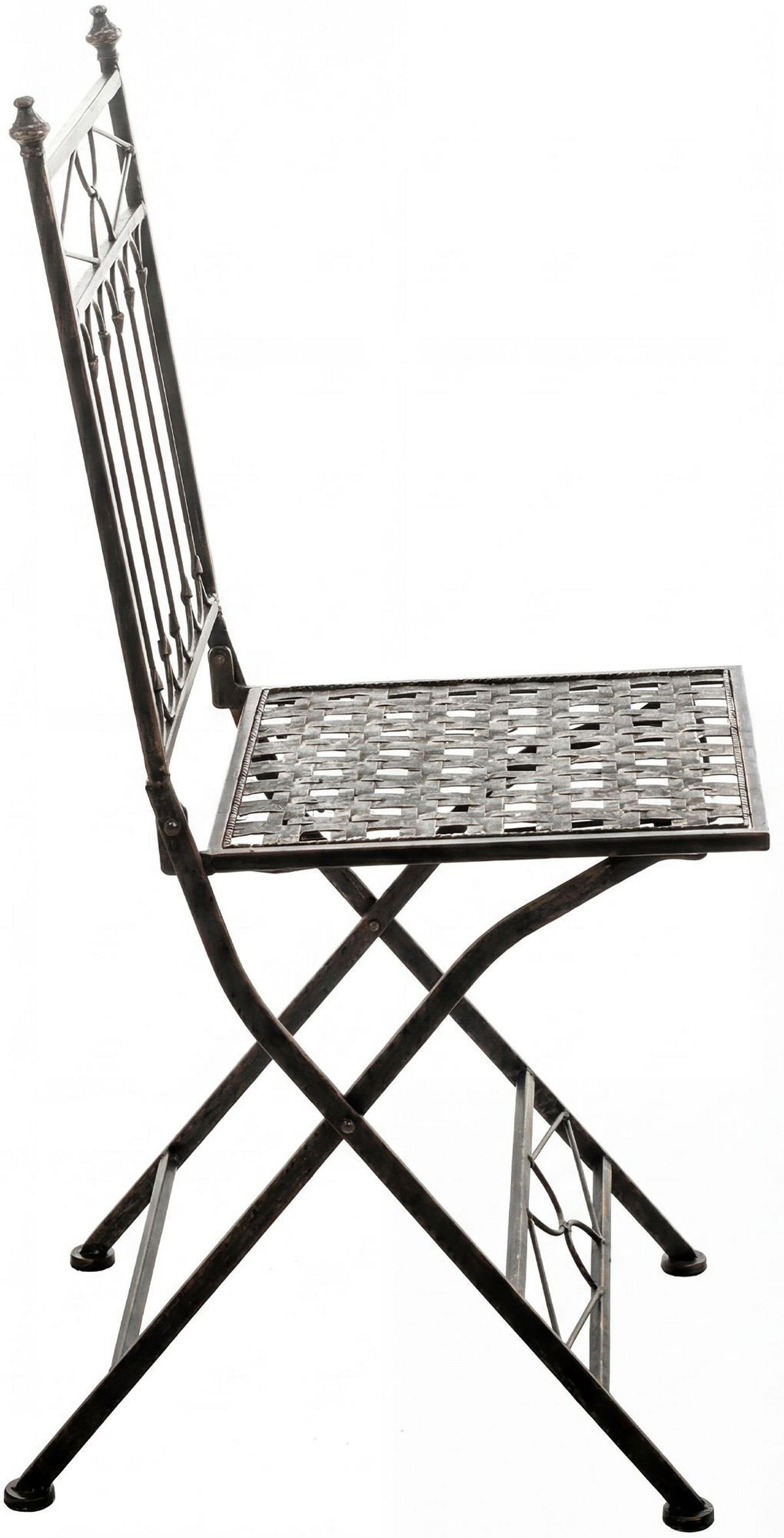 GARTENKLAPPSTUHL 2er Set Metall bronze - Bronzefarben, Metall (42/94/40cm) - CLP