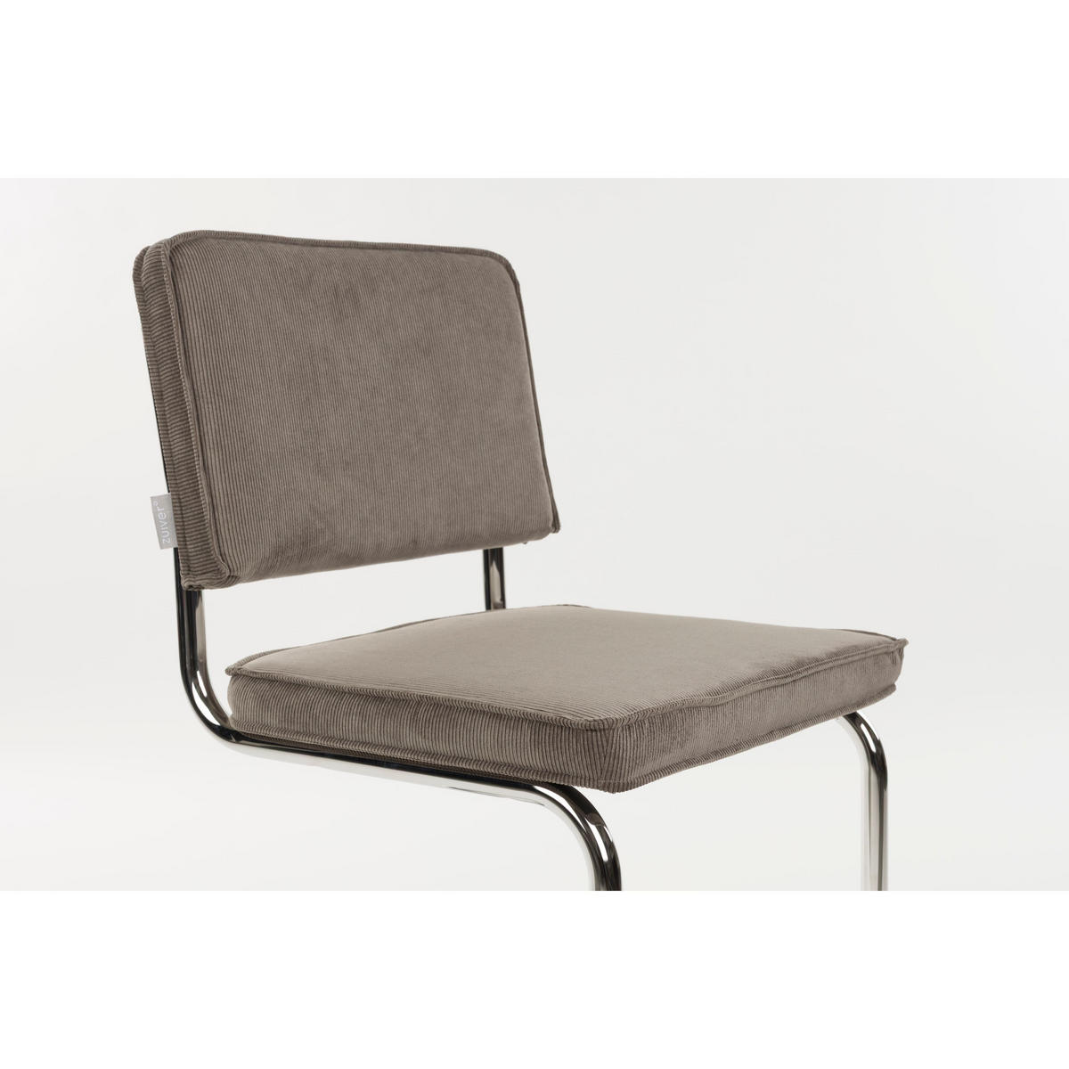 ESSZIMMERSTUHL Ridge Kink Rib Grau - 2 er Set - Dunkelgrau, Textil (48/85/50cm) - Zuiver