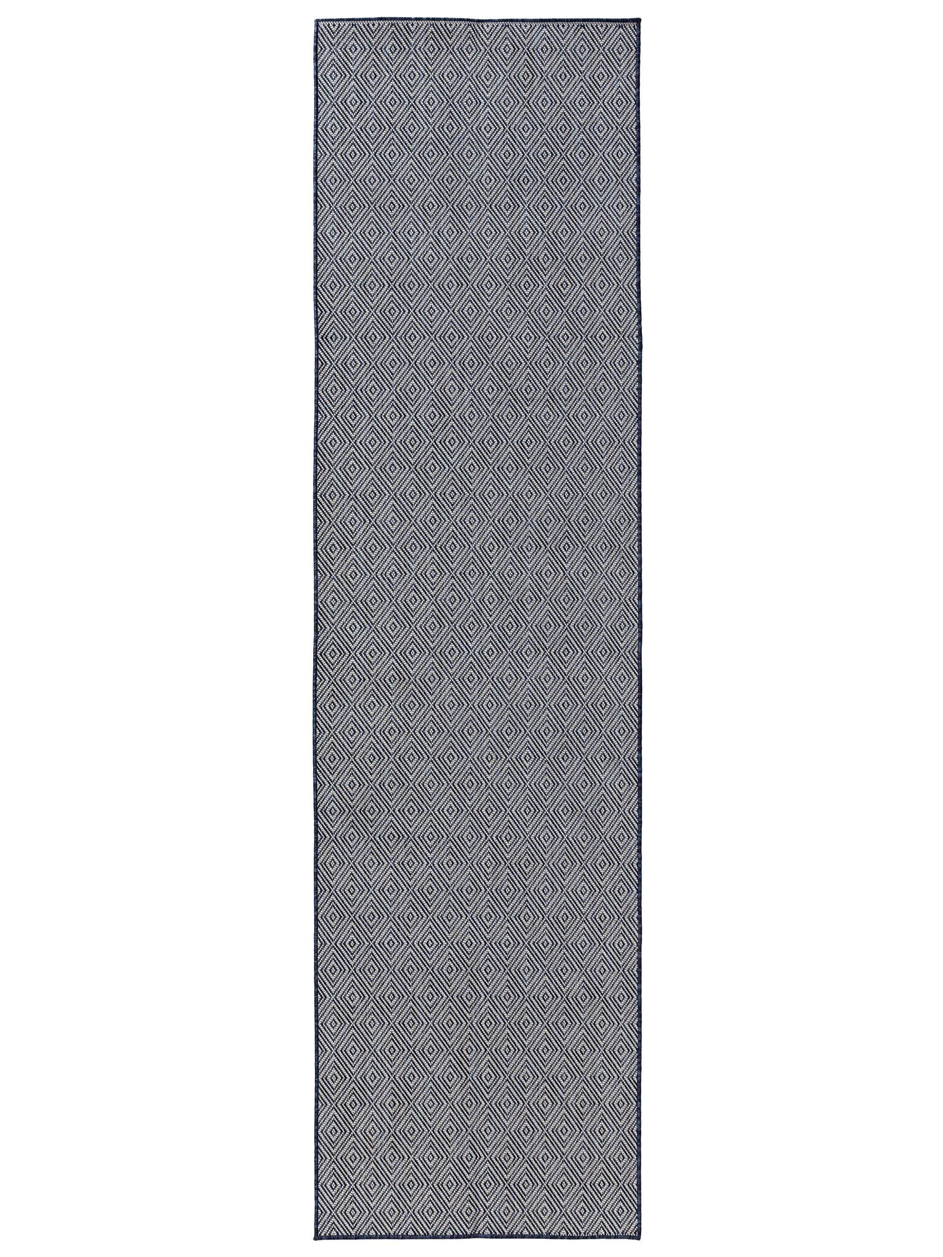 OUTDOORTEPPICH Lou Blau 80x300 cm - Blau, Kunststoff (80/300cm) - benuta