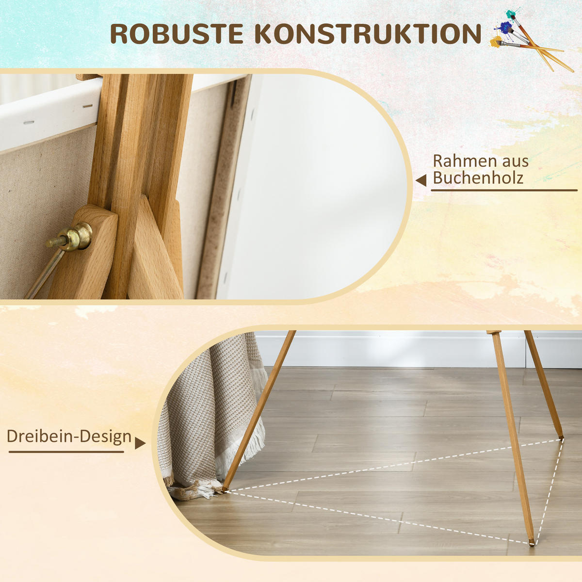 STAFFELEI Buchenholz Naturholz - Naturfarben, Holz - Vinsetto