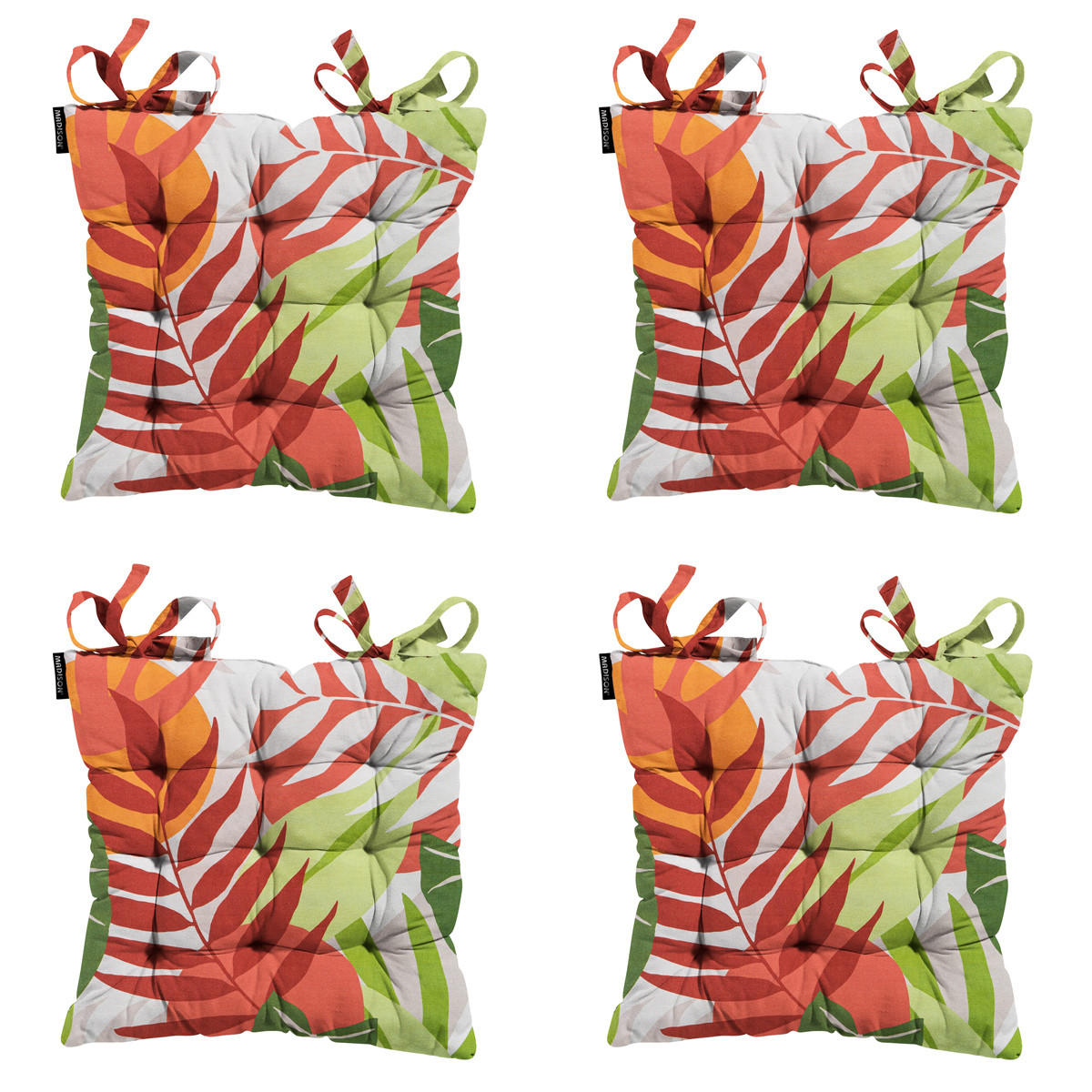 SITZKISSEN Iven 46/46 cm 4er-Set - Rot, Textil (46/8/46cm) - Madison