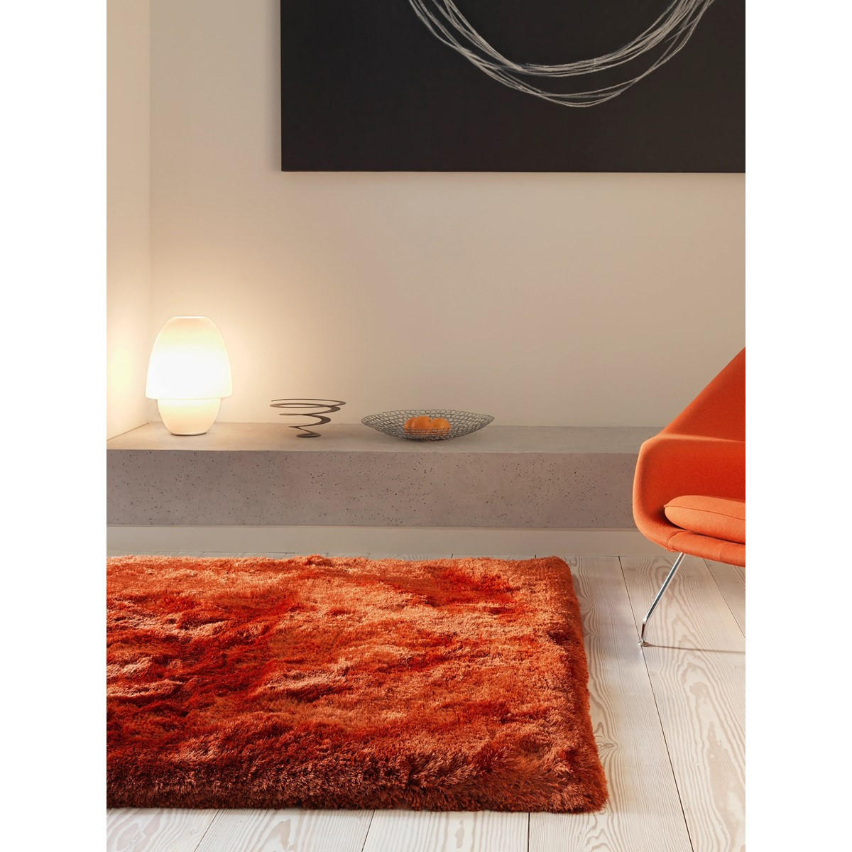 TEPPICH Handgetufteter SPLASH Orange 160 x 230 cm - Orange, Textil (160/230cm) - Novatrend
