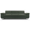 3-SITZER SOFA Capurso Olivgrün Cord - Schwarz/Olivgrün, Textil/Metall (274/90/98cm) - Selsey