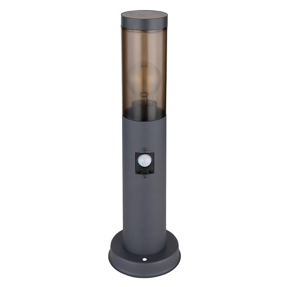 LED AUSSENLEUCHTE Edelstahl Anthrazit - Anthrazit, Metall (12.7/12.7/45cm) - Globo Lighting