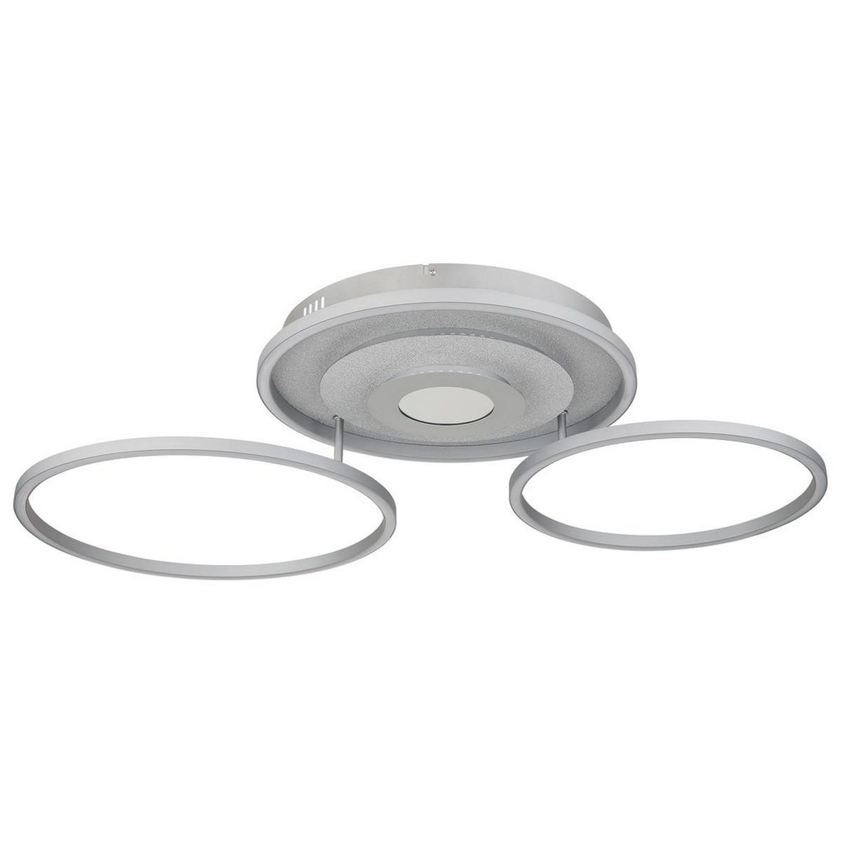 DECKENLEUCHTE MILES Metall Silber LED - Silberfarben, Metall (99.2/57/11.5cm) - Globo Lighting