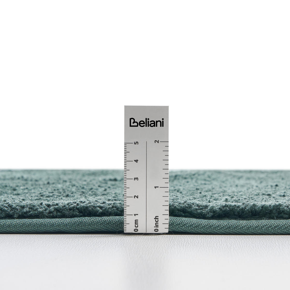 KOUPELNOVÁ PŘEDLOŽKA Tmavě zelená 60/90 cm Mikrofaser Urlana - tmavě zelená/zelená barva, textil (60/90cm) - Beliani