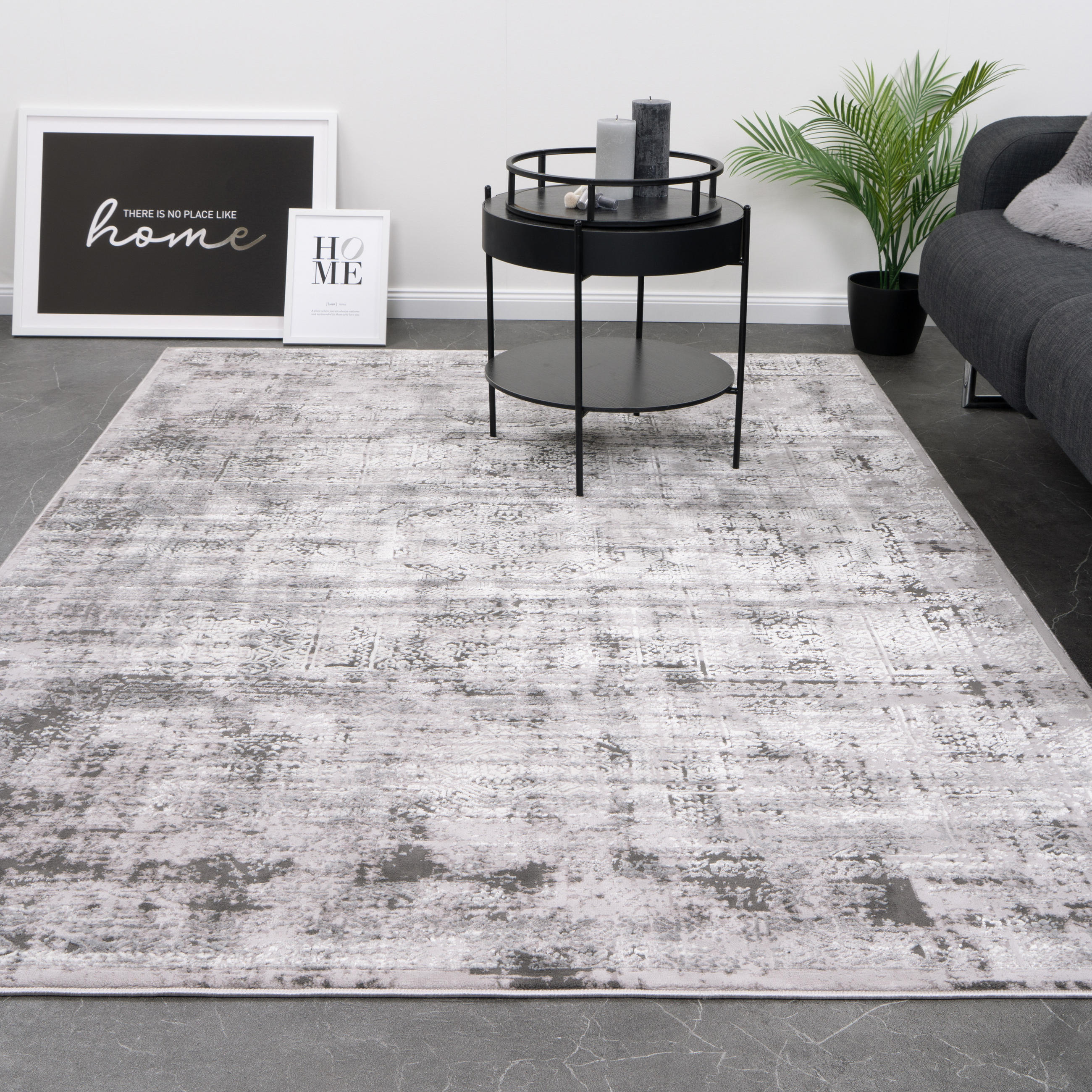 VINTAGE-TEPPICH ALEGRA 80/150 cm Grau - Anthrazit, Naturmaterialien/Textil (80/150cm) - Consilio Concept