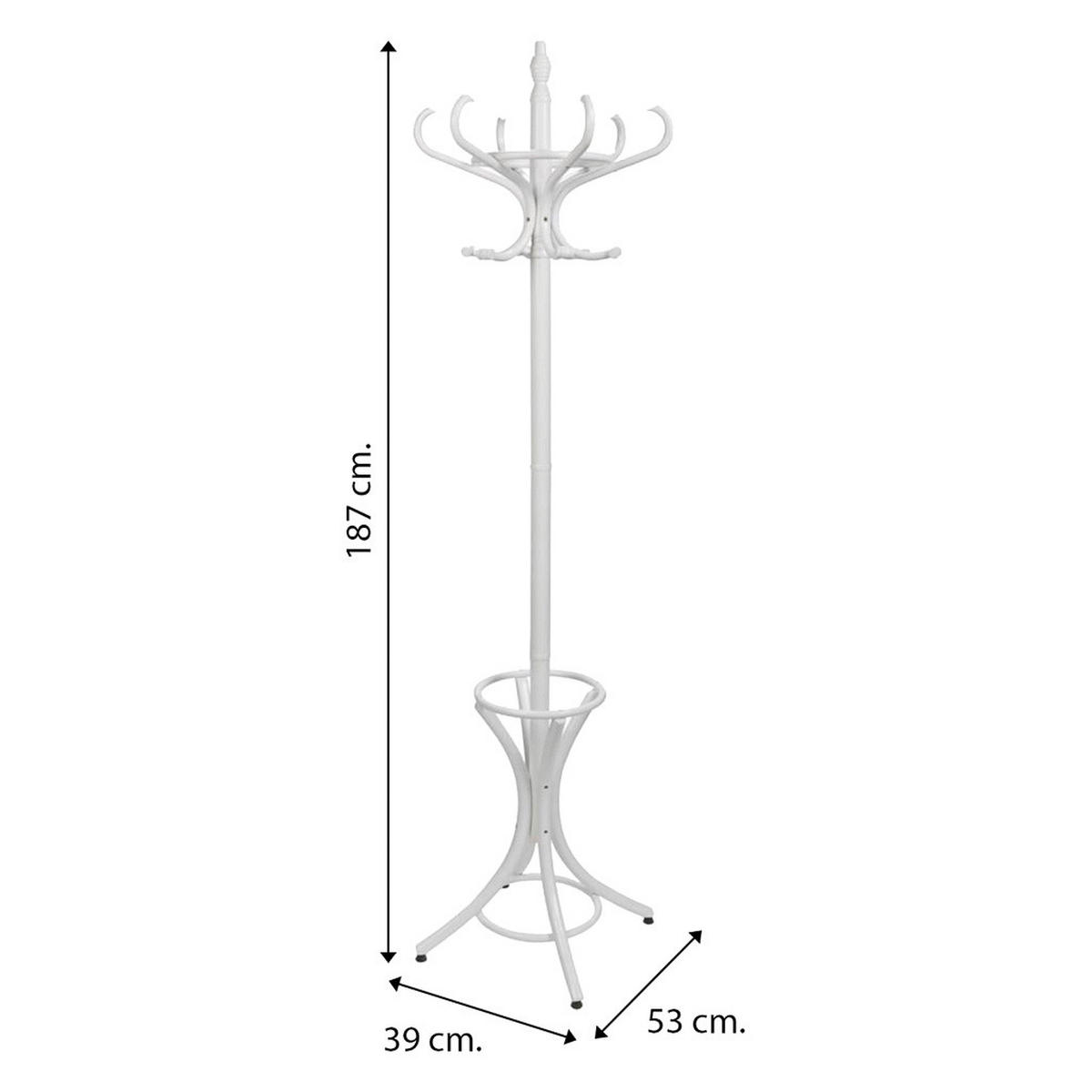 STANDGARDEROBENSTÄNDER aus holz 53x39x187cm - Weiß, Holzwerkstoff (53/187/39cm) - Wanderlust